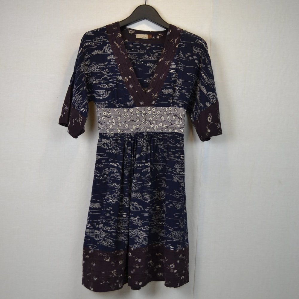 Aritzia Wilfred 100% Silk Patchwork boho midi Dress feminine summer